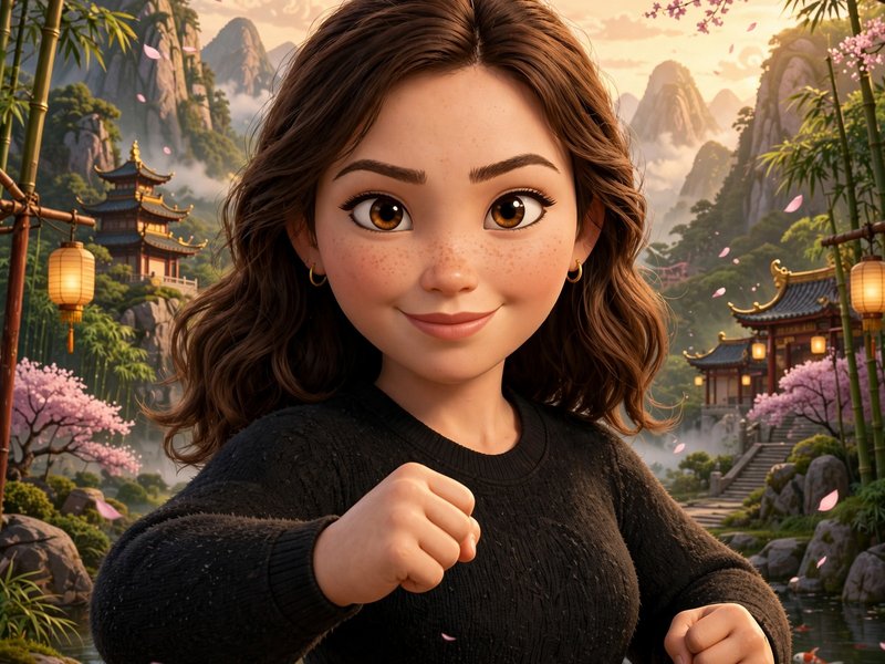 Пример картины в стиле «Кунг-фу панда»