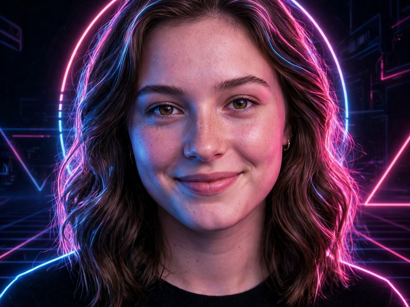 Пример картины в стиле «Неон-поп»